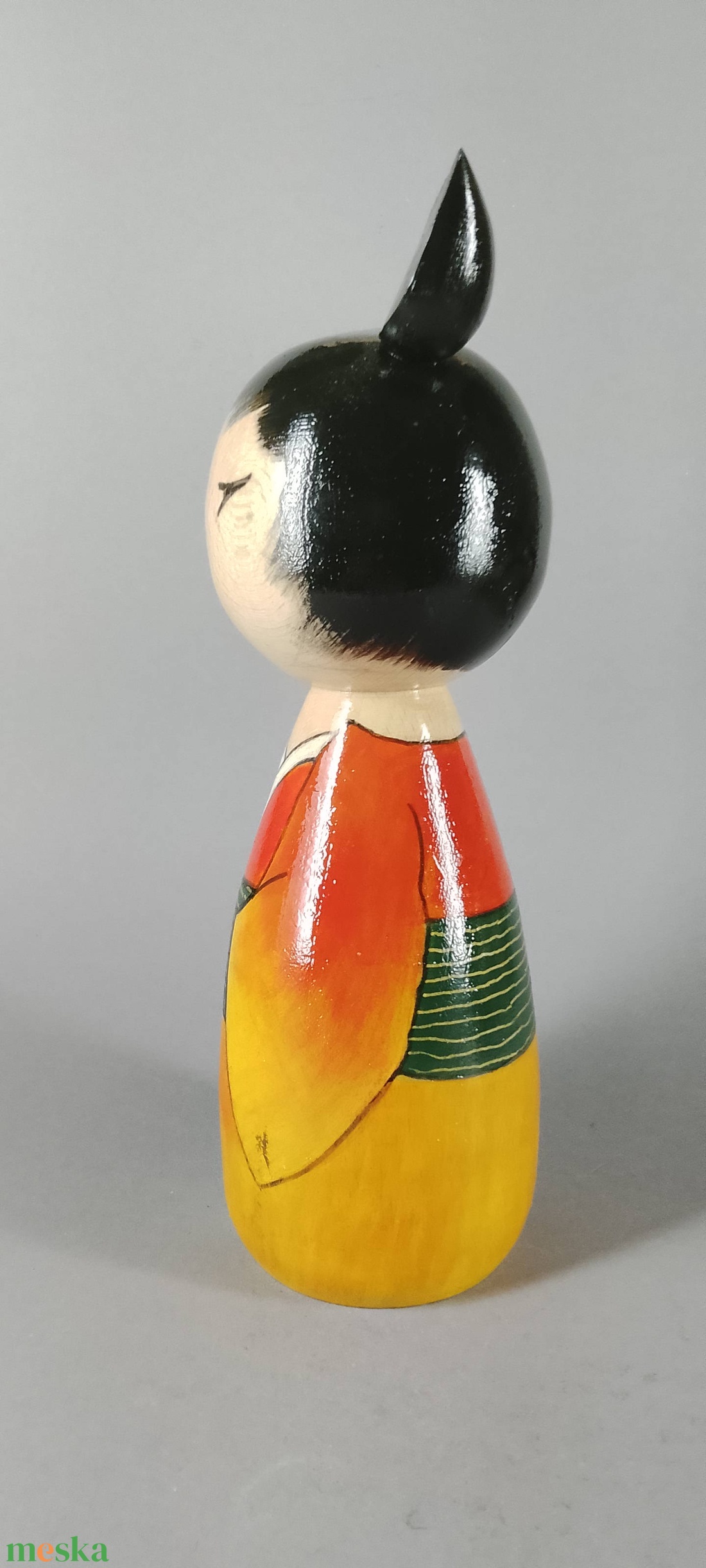 Kézzel készített egyedi Kokeshi - nagy méret - művészet - más gyűjtemények - Meska.hu