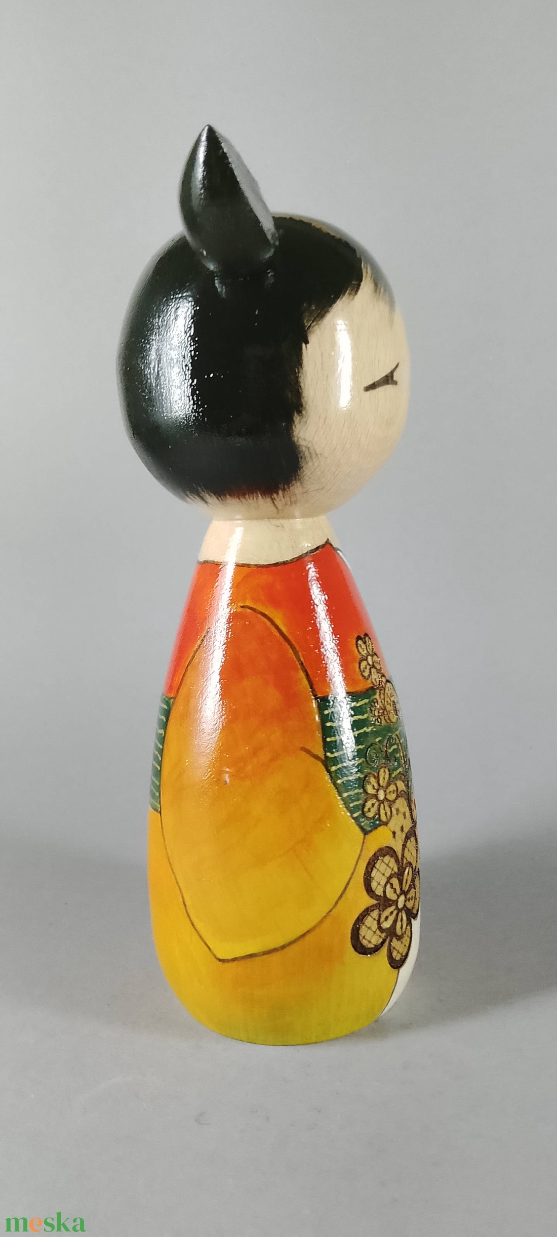 Kézzel készített egyedi Kokeshi - nagy méret - művészet - más gyűjtemények - Meska.hu