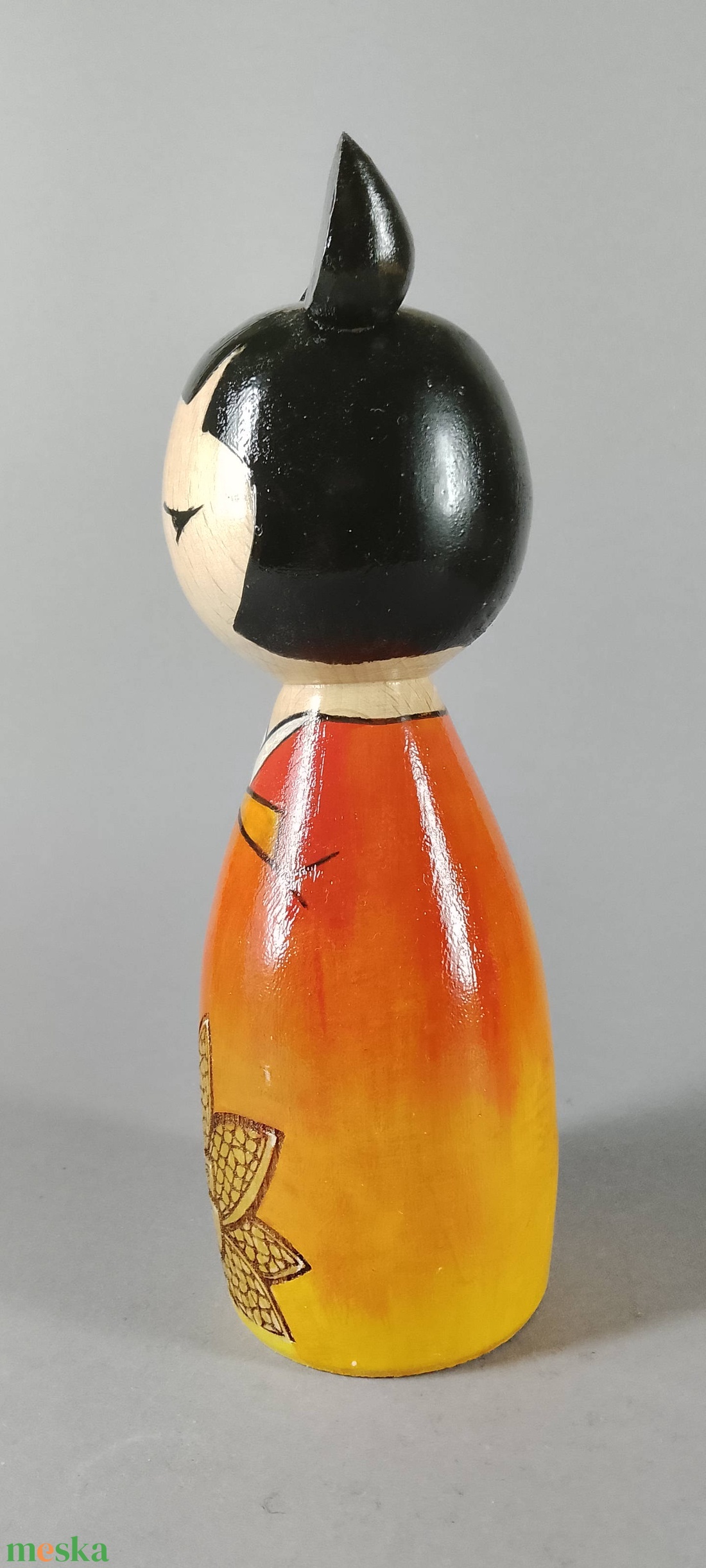 Kézzel készített egyedi Kokeshi - nagy méret - művészet - más gyűjtemények - Meska.hu