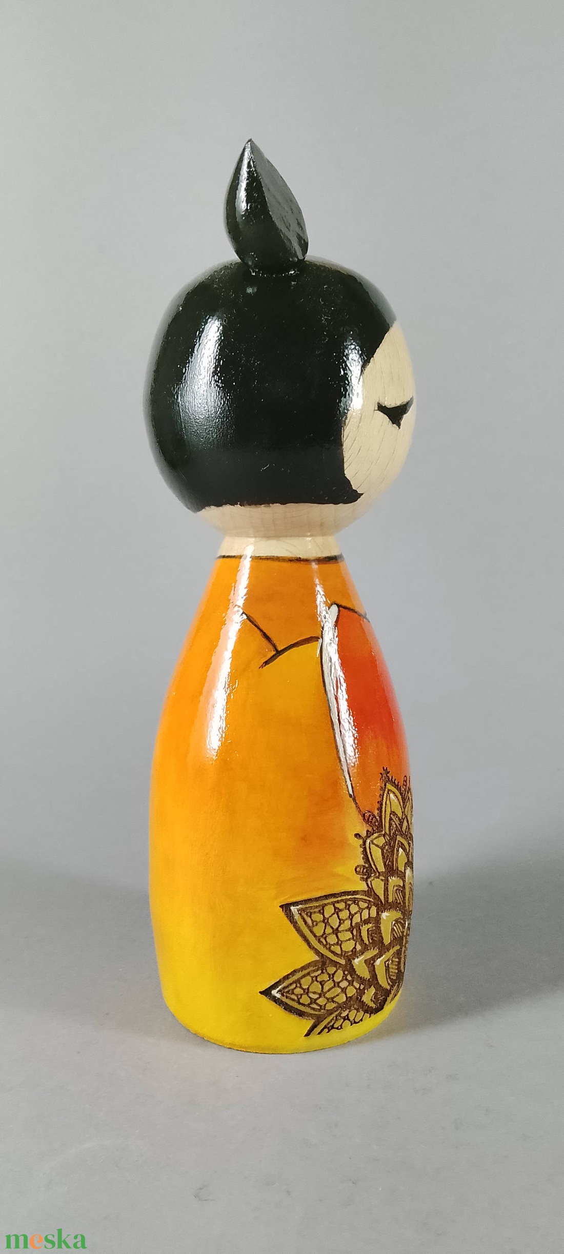 Kézzel készített egyedi Kokeshi - nagy méret - művészet - más gyűjtemények - Meska.hu