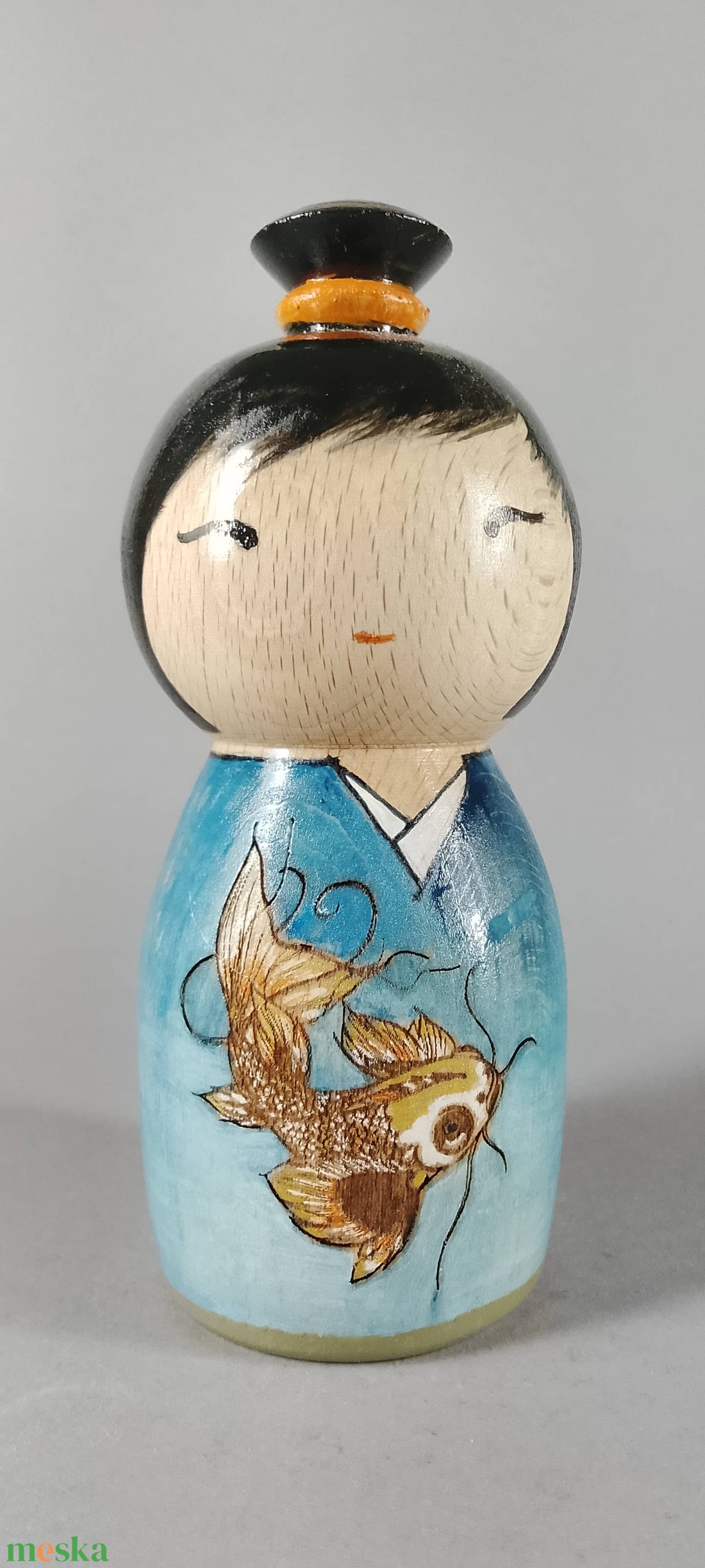 Kézzel készített egyedi Kokeshi - nagy méret - művészet - más gyűjtemények - Meska.hu