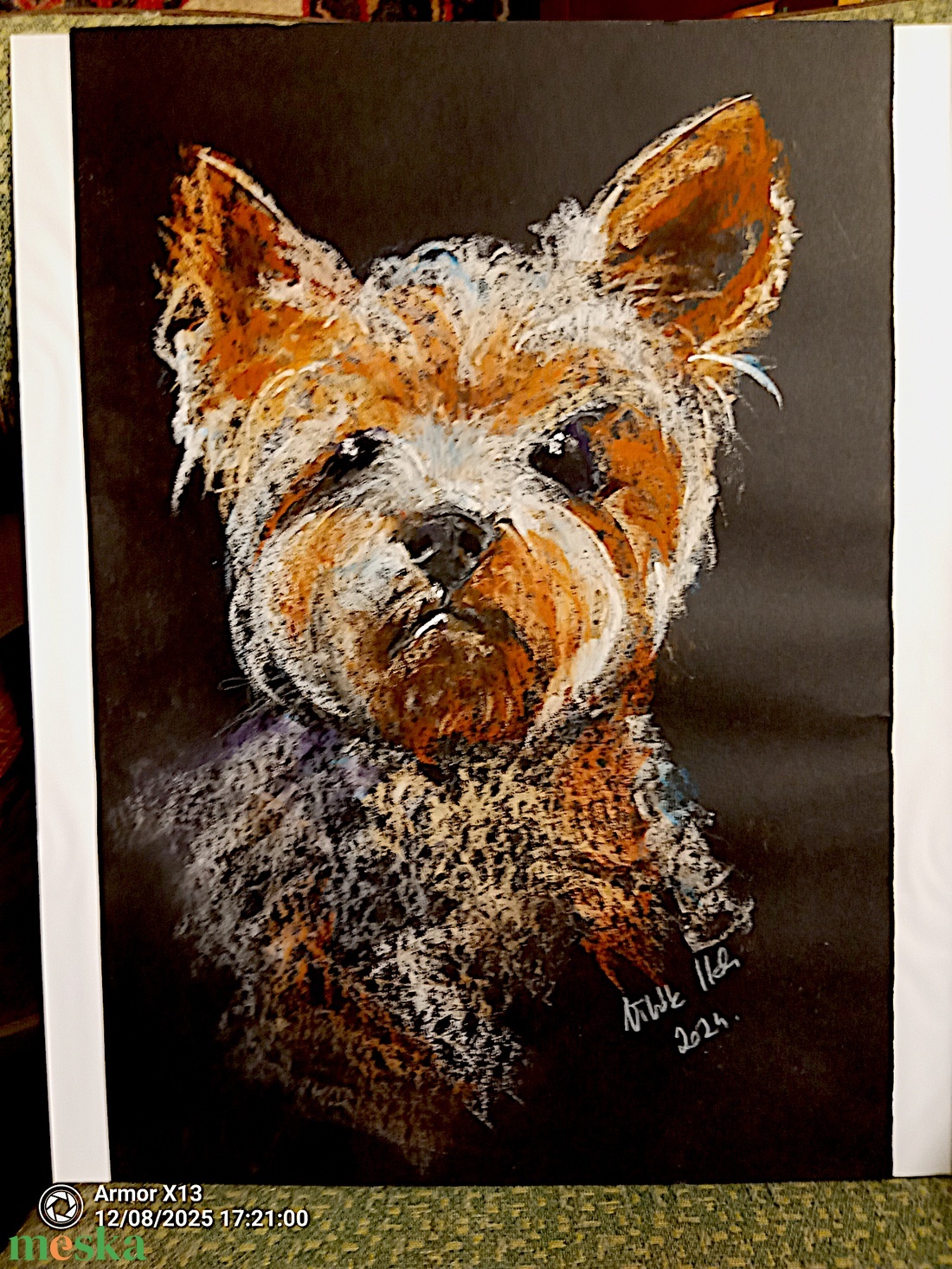 Yorki - pasztell grafika 35x50cm - művészet - grafika & illusztráció - egyéb rajzok - Meska.hu