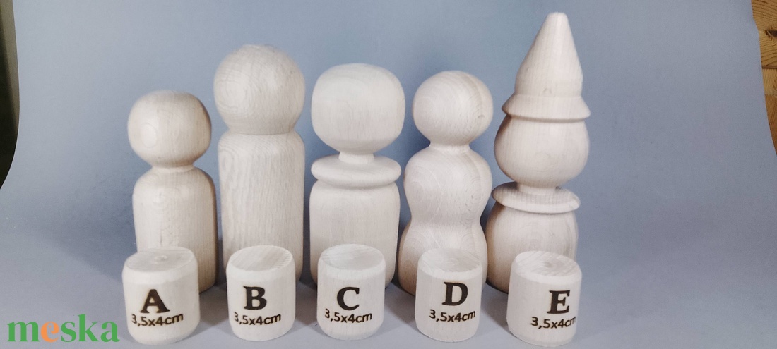 Öt fababa - egyesével vagy csoportban is... - kellékek & szerszámok - hobby fa alapanyag - egyéb fatermék - Meska.hu