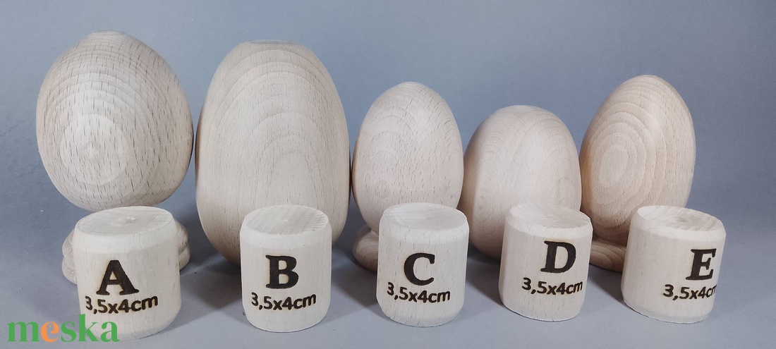 Öt fa tojás - egyesével vagy csoportban is... - kellékek & szerszámok - hobby fa alapanyag - egyéb fatermék - Meska.hu