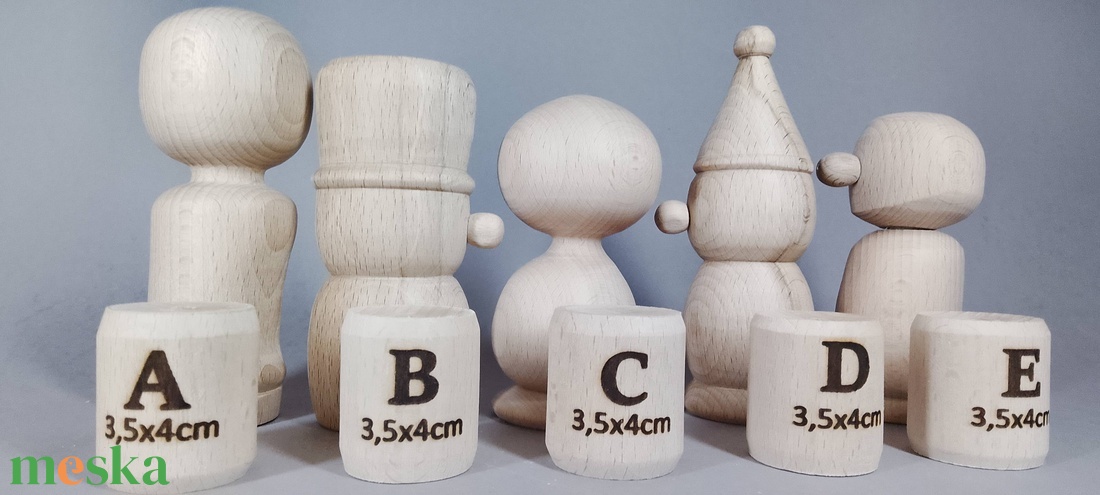 Öt fababa - egyesével vagy csoportban is... - kellékek & szerszámok - hobby fa alapanyag - egyéb fatermék - Meska.hu