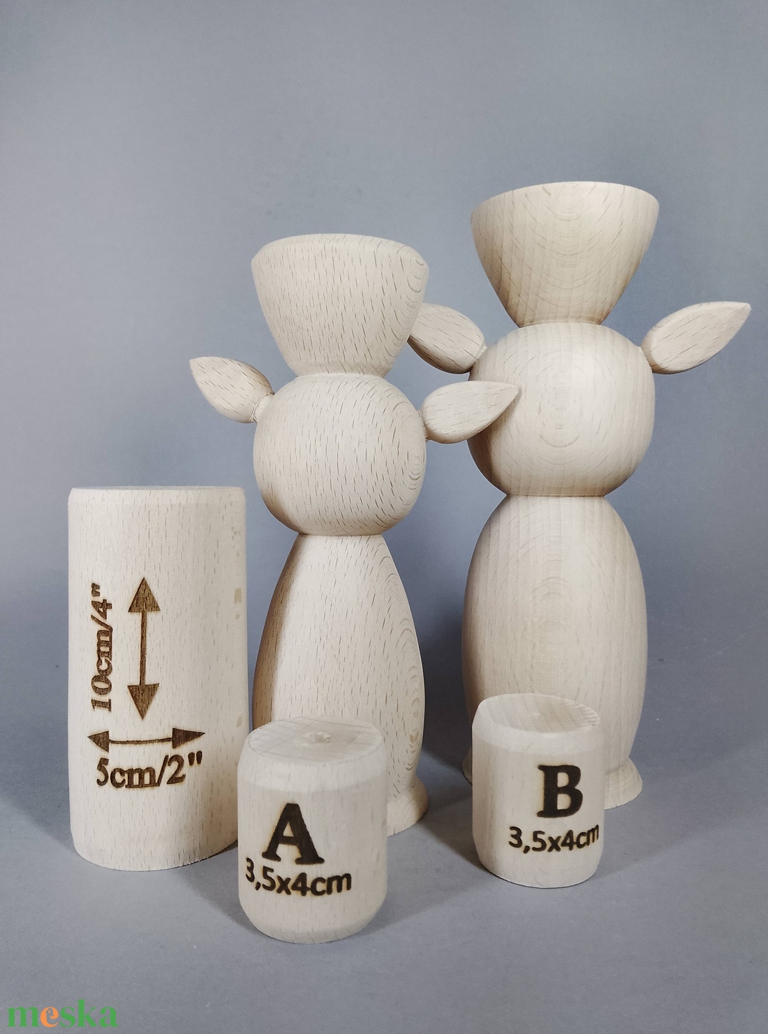 Egyedi cica gyertyatartók - bükkfából esztergálva - kellékek & szerszámok - hobby fa alapanyag - egyéb fatermék - Meska.hu