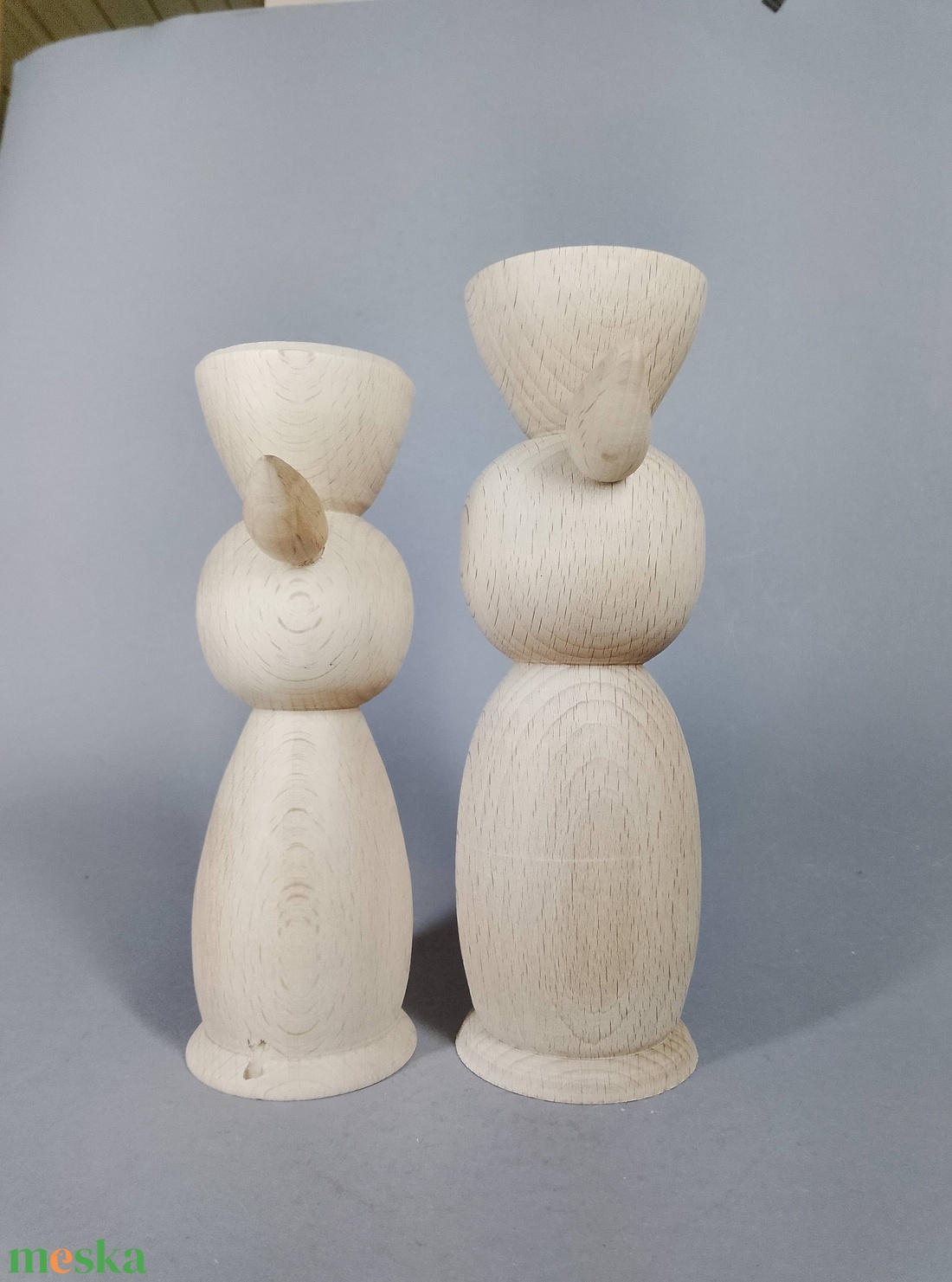 Egyedi cica gyertyatartók - bükkfából esztergálva - kellékek & szerszámok - hobby fa alapanyag - egyéb fatermék - Meska.hu