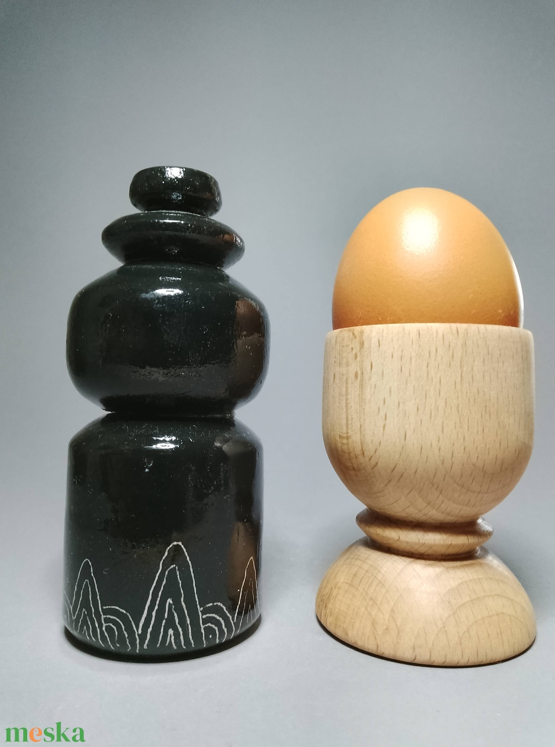 Kézzel készített egyedi Kokeshi - aaranyhalas mintával - művészet - más gyűjtemények - Meska.hu