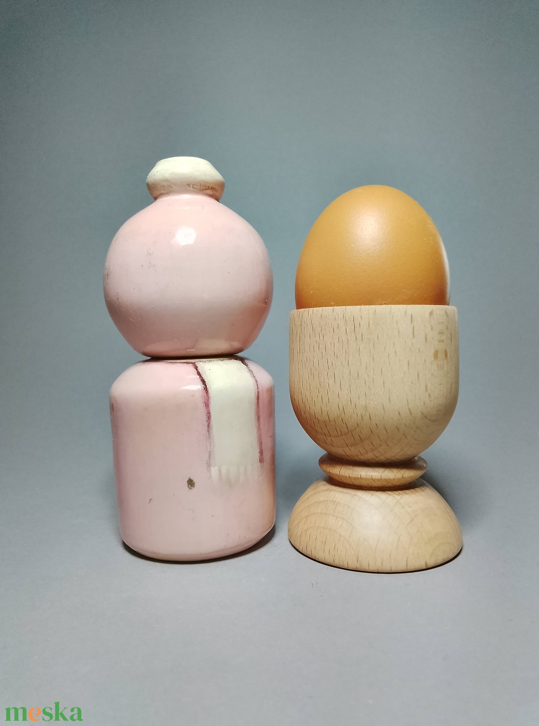 Kézzel készített egyedi Kokeshi - téli ruha mintával - művészet - más gyűjtemények - Meska.hu