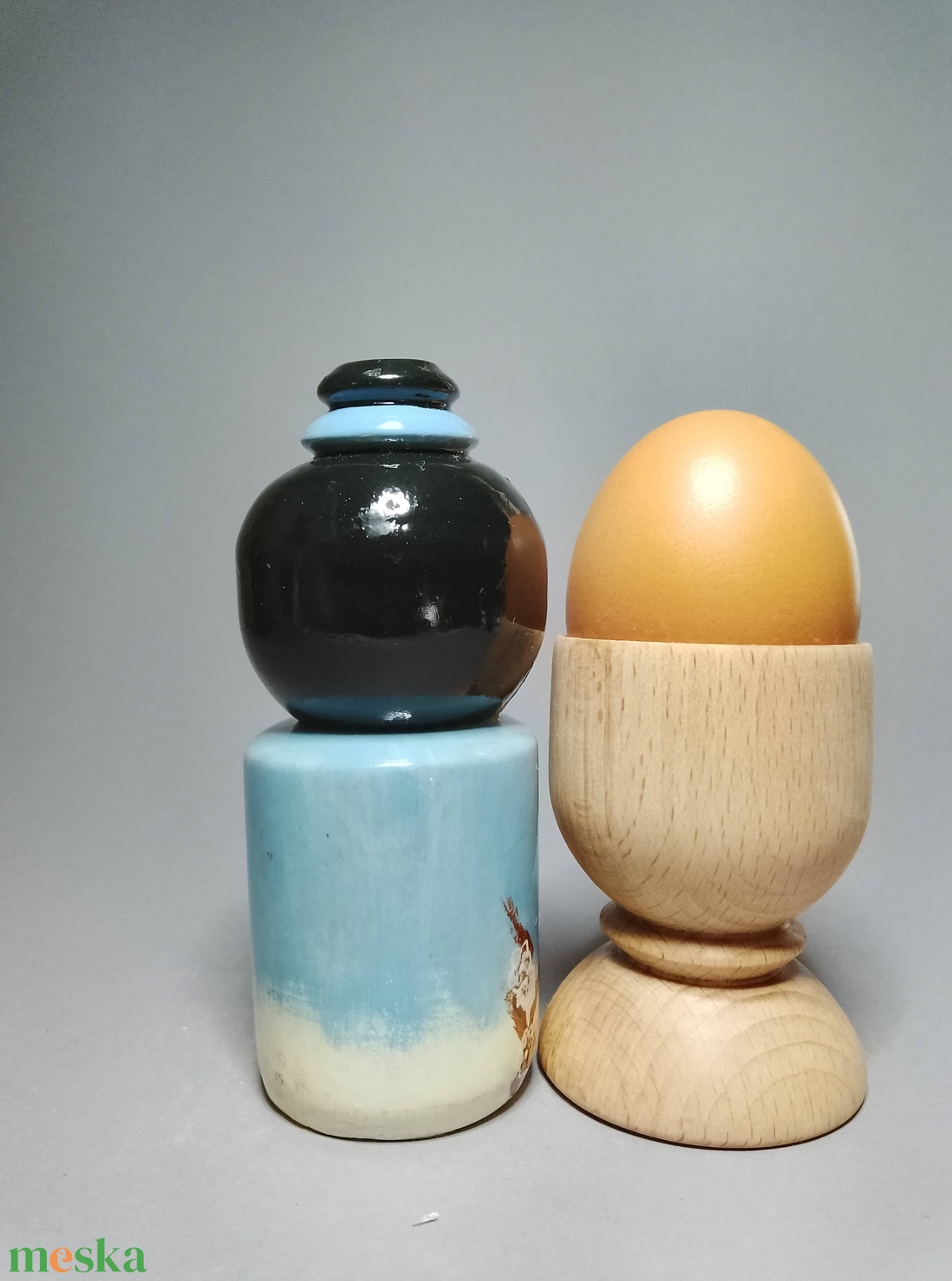 Kézzel készített egyedi Kokeshi - cseresznyevirág mintával - művészet - más gyűjtemények - Meska.hu