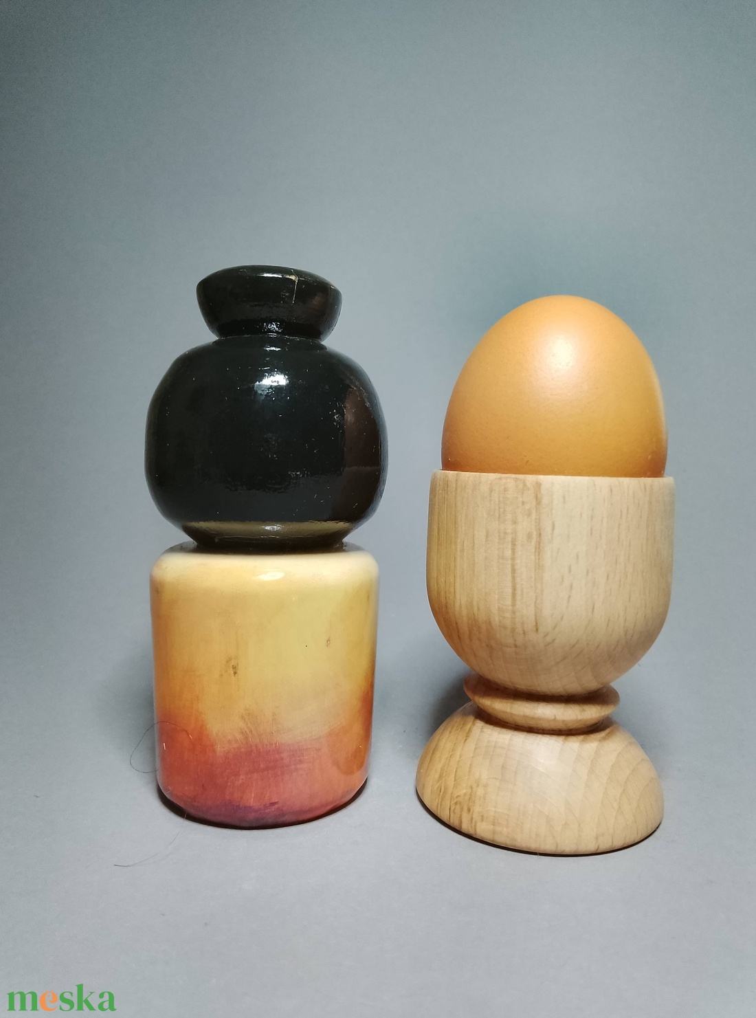 Kézzel készített egyedi Kokeshi - cseresznyevirág mintával - művészet - más gyűjtemények - Meska.hu