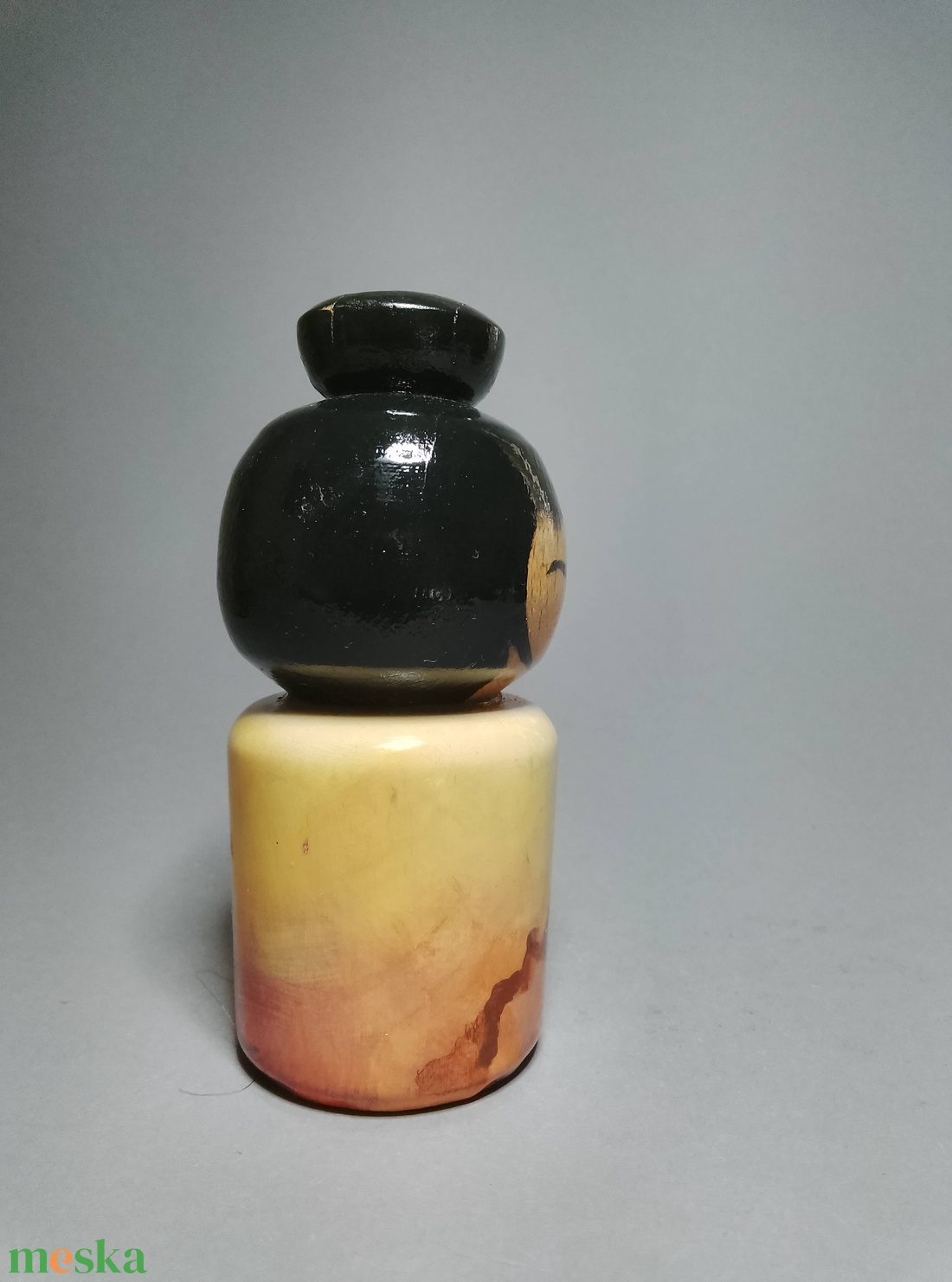 Kézzel készített egyedi Kokeshi - cseresznyevirág mintával - művészet - más gyűjtemények - Meska.hu