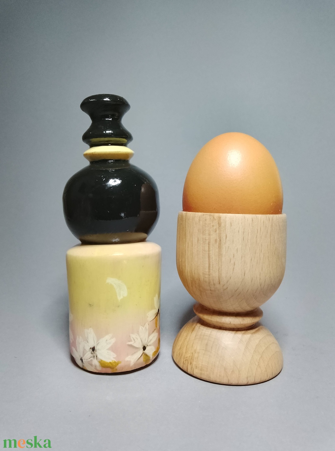 Kézzel készített egyedi Kokeshi - cseresznyevirág mintával - művészet - más gyűjtemények - Meska.hu