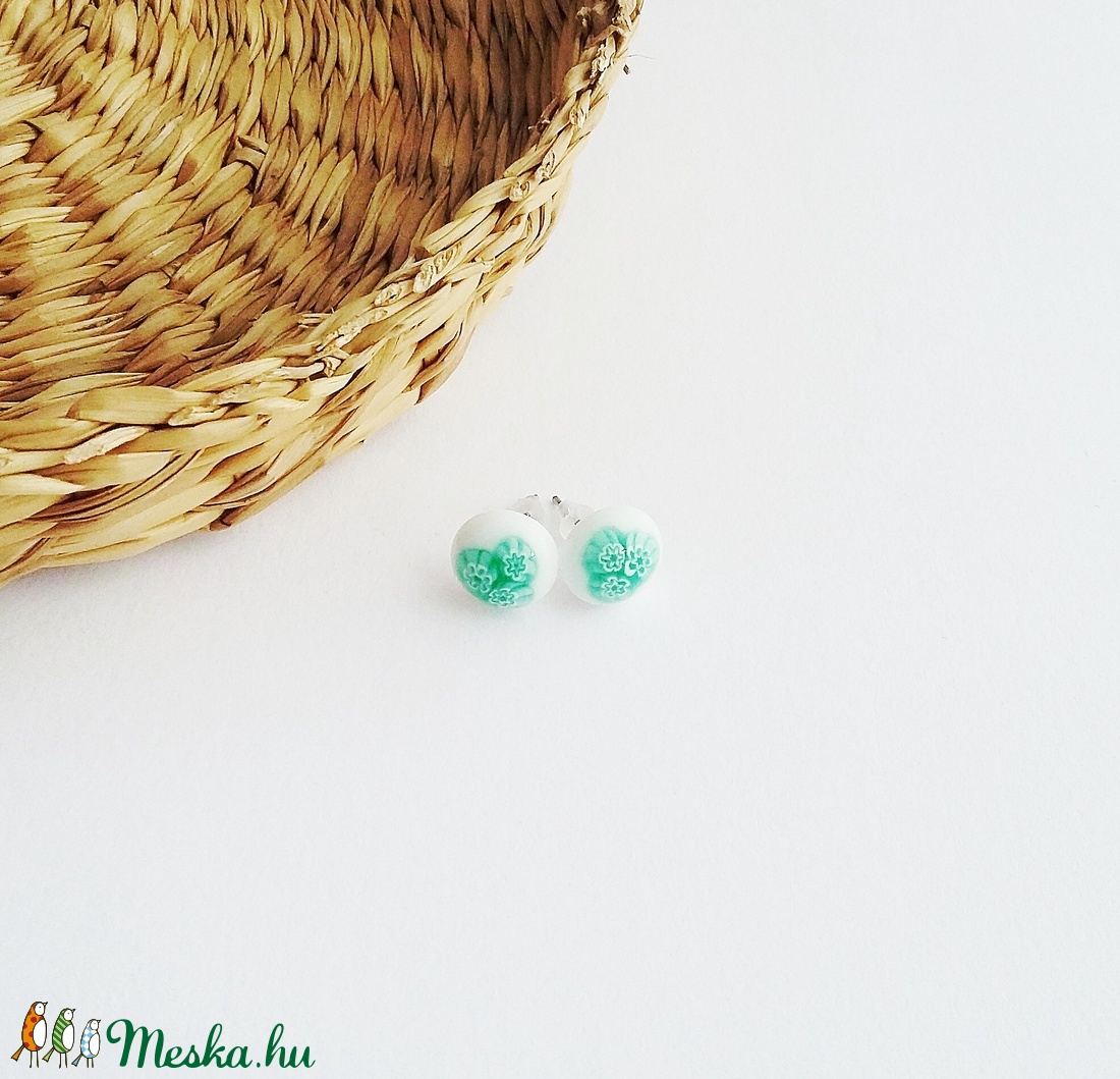 Millefiori üveg fülbevaló -  - Meska.hu