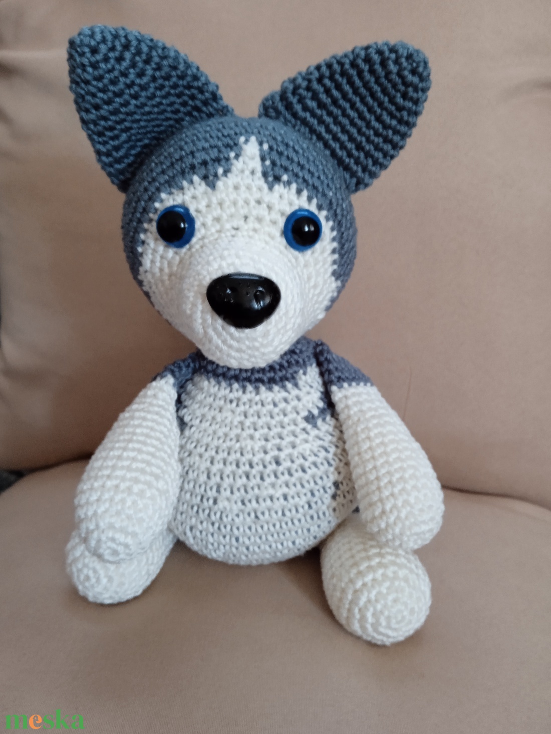 Amigurumi Hysky kölyök kutya - játék & sport - plüssállat & játékfigura - kutya - Meska.hu