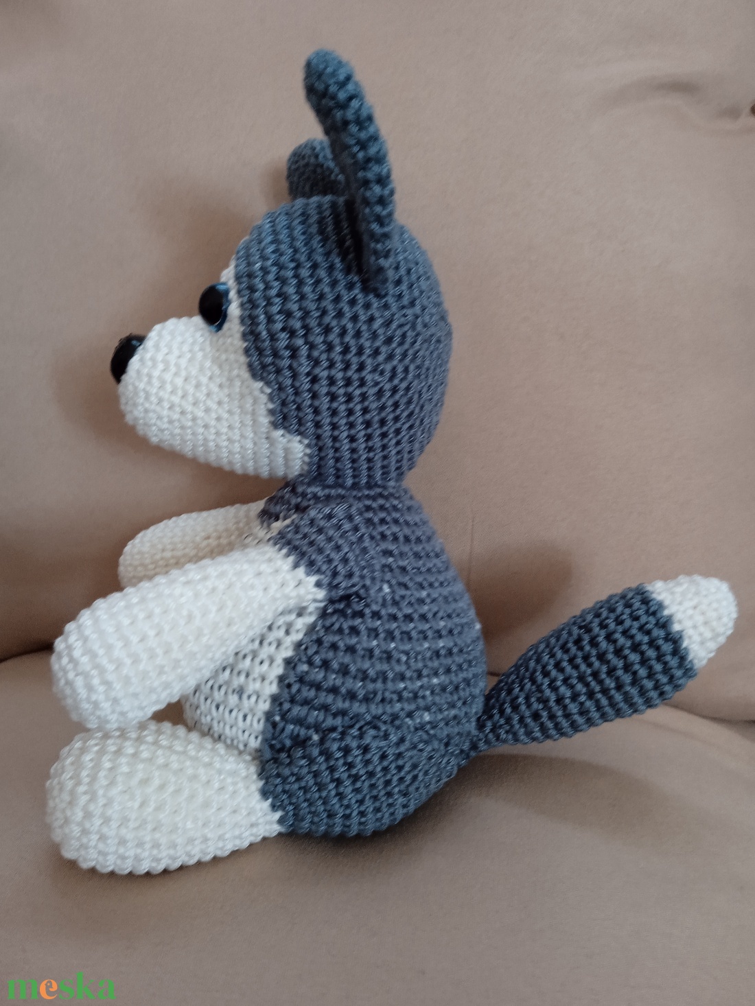 Amigurumi Hysky kölyök kutya - játék & sport - plüssállat & játékfigura - kutya - Meska.hu