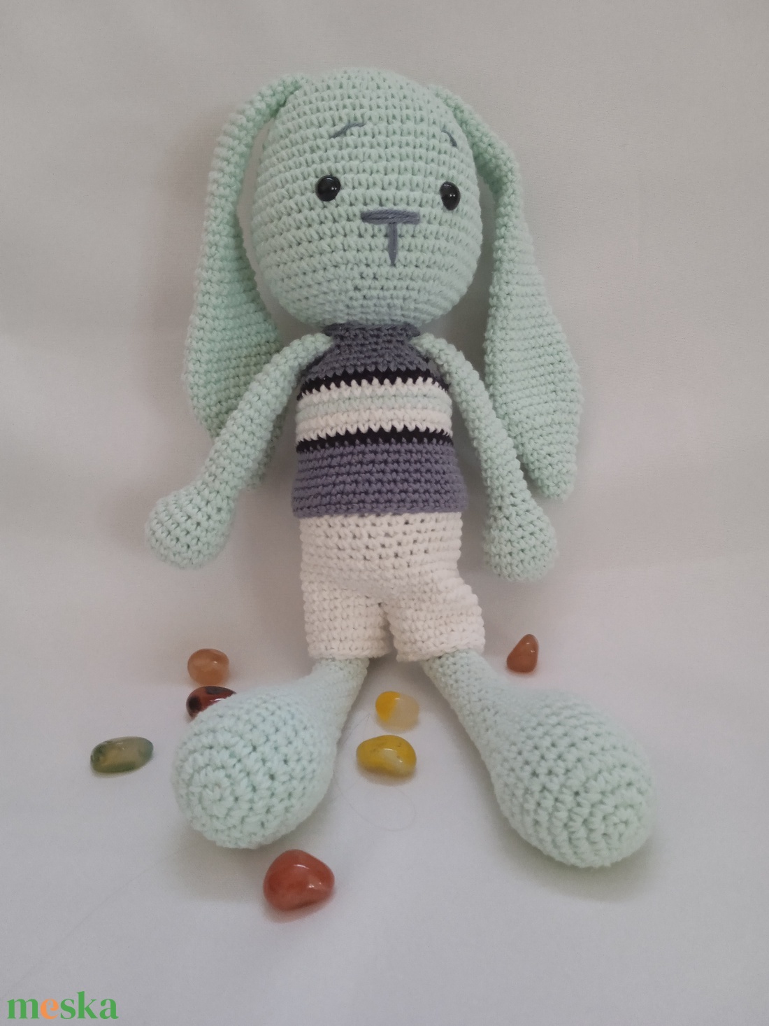Amigurumi Nyuszifiú 2 - játék & sport - plüssállat & játékfigura - nyuszi - Meska.hu