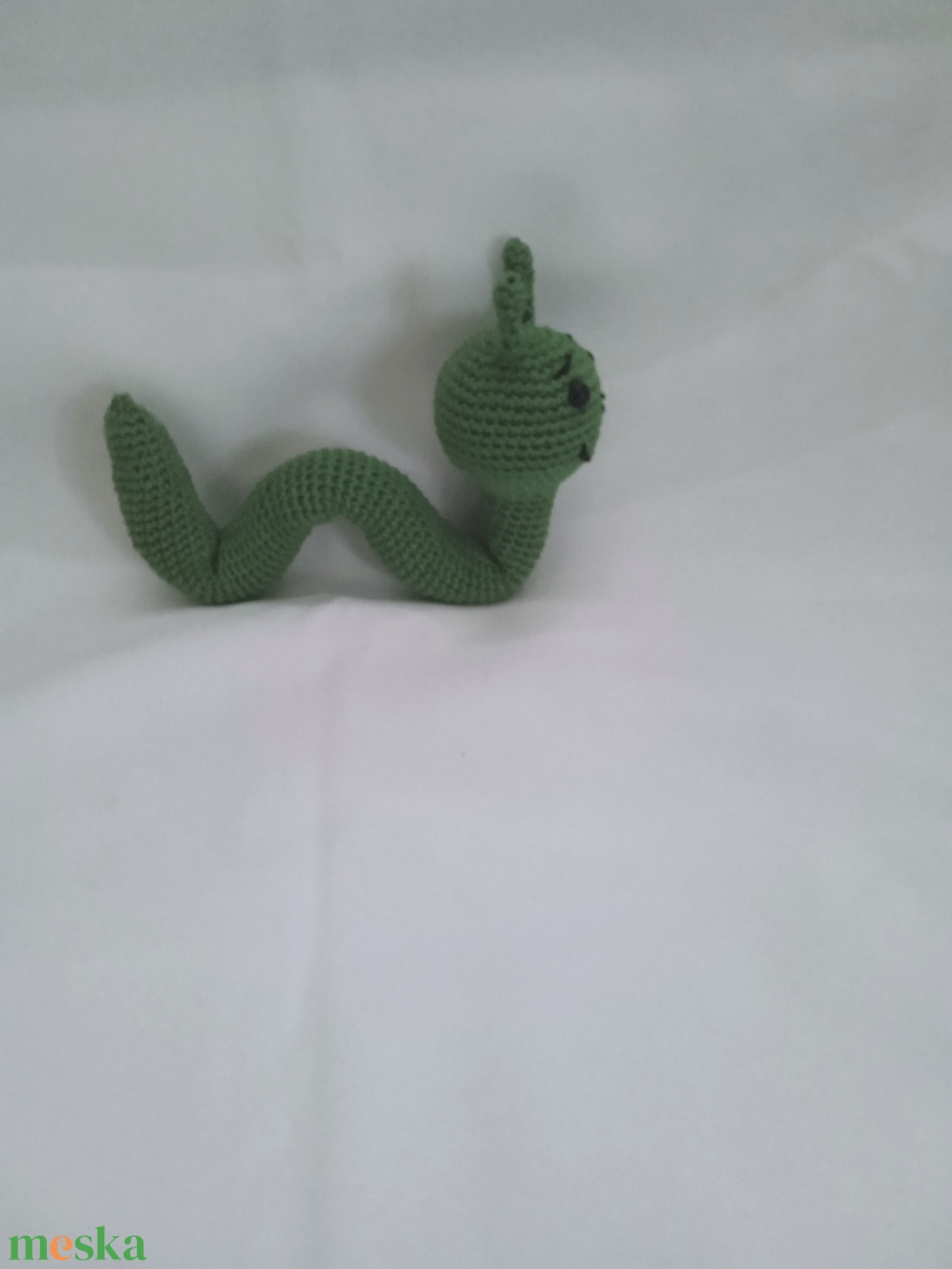 Zöld kukac - játék & sport - plüssállat & játékfigura - más figura - Meska.hu