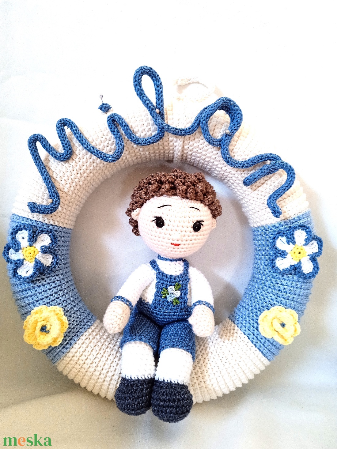 Babaváró ajtódísz - baba - mama - babaszoba dekoráció - babanév dekoráció - Meska.hu