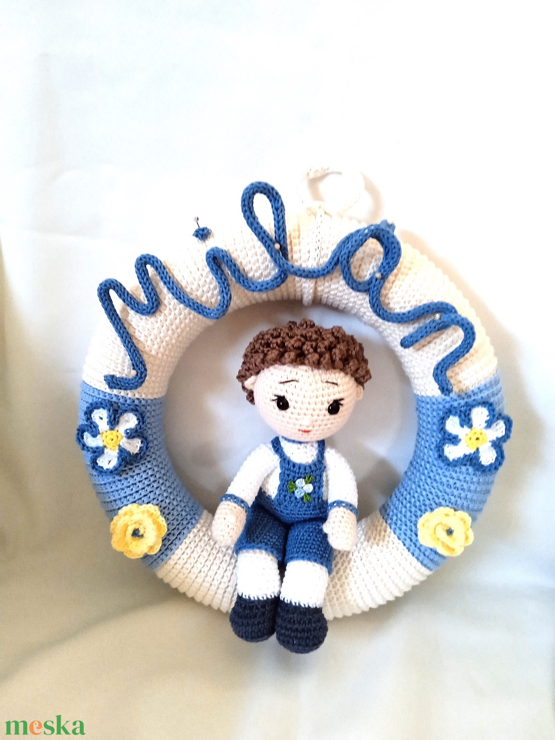 Babaváró ajtódísz - baba - mama - babaszoba dekoráció - babanév dekoráció - Meska.hu