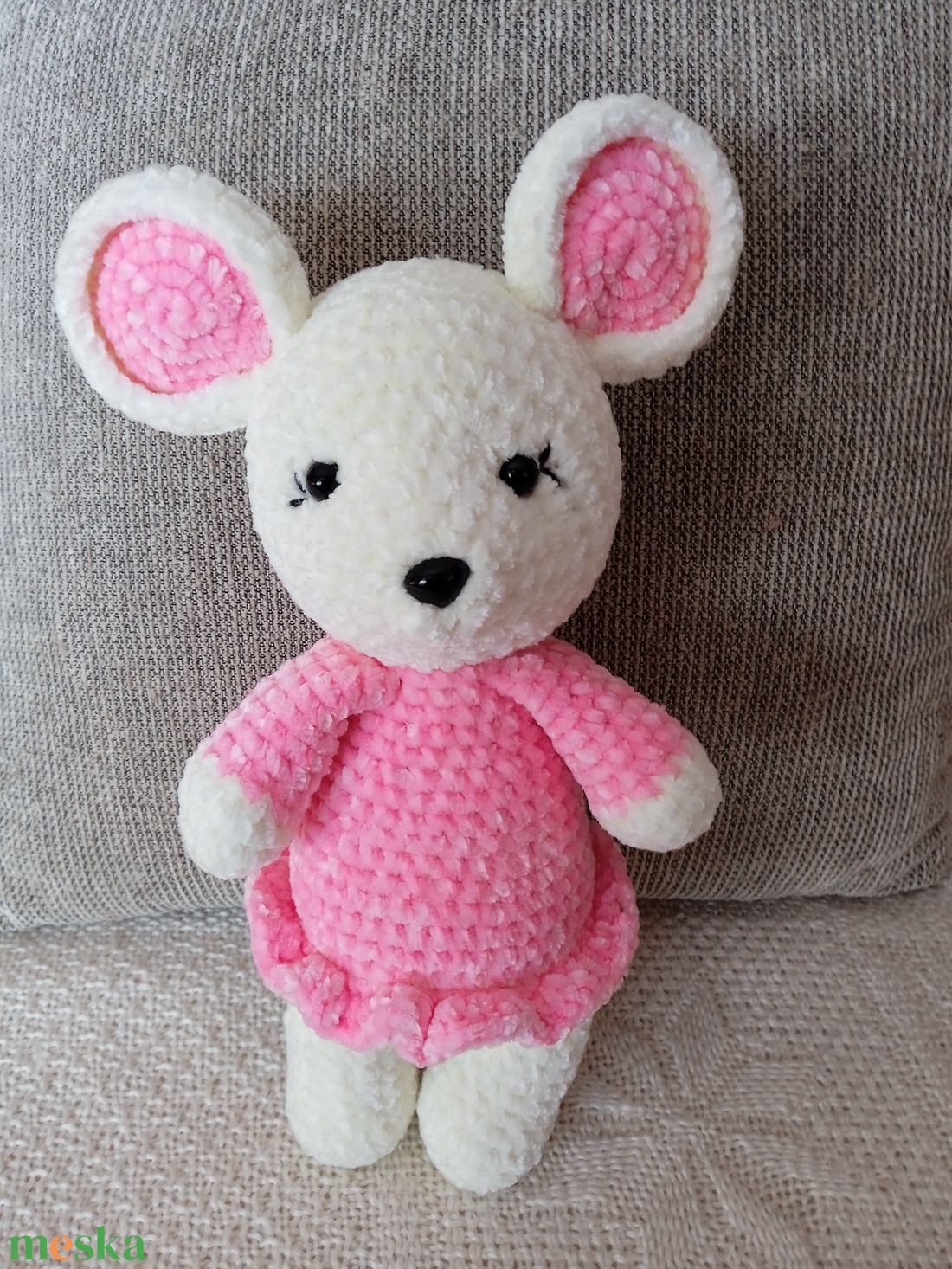 Amigurumi Egér - játék & sport - plüssállat & játékfigura - egér - Meska.hu