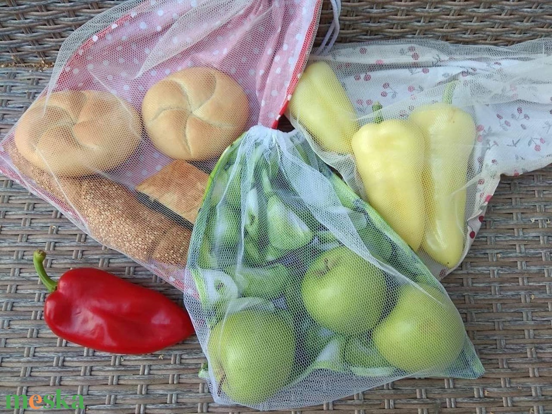 3 db zöldség/gyümölcs bevásárló zsák - táska & tok - bevásárlás & shopper táska - zöldség/gyümölcs zsák - Meska.hu