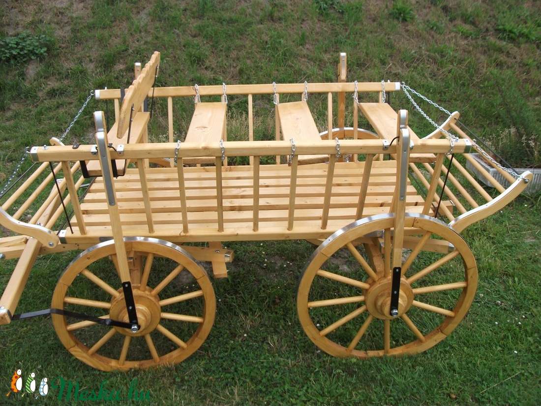 Virágtartó DÍSZ lőcsös szekér 150-es -  - Meska.hu