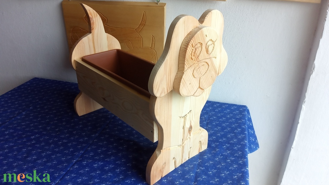 Állatos virágtartó kutya alap, a többit rád bízom - otthon & életmód - dekoráció - virágdísz és tartó - virágtartó - Meska.hu