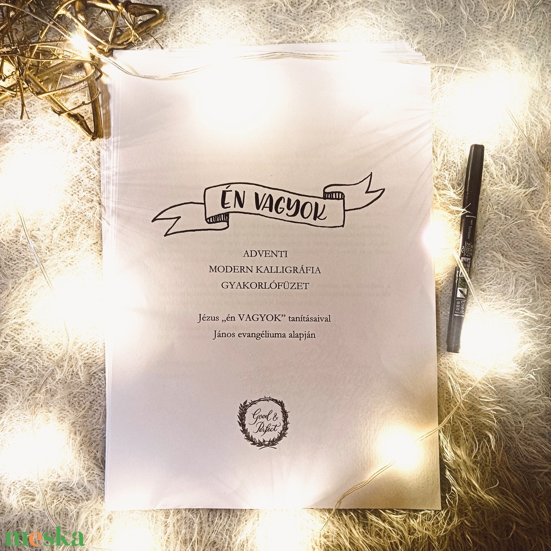 Én VAGYOK - letölthető kalligráfia gyakorló füzet  - diy (csináld magad) - workshop & tanfolyam - Meska.hu