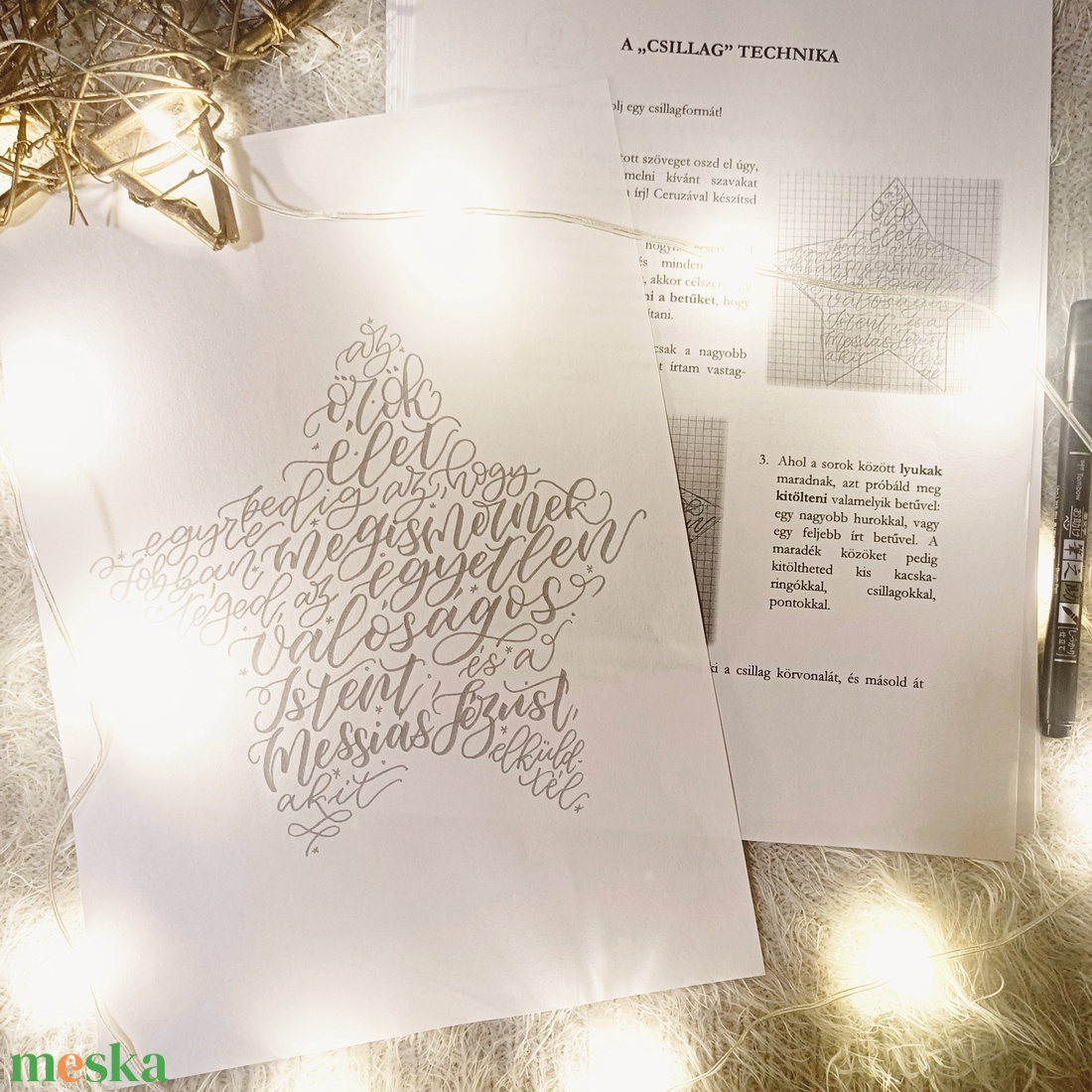 Én VAGYOK - letölthető kalligráfia gyakorló füzet  - diy (csináld magad) - workshop & tanfolyam - Meska.hu