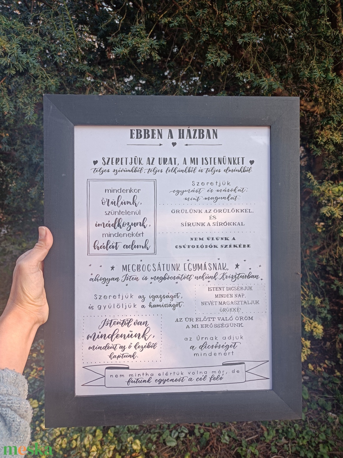 Ebben a házban... Poszter keresztény Igékkel - otthon & életmód - dekoráció - kép & falikép - plakát - Meska.hu