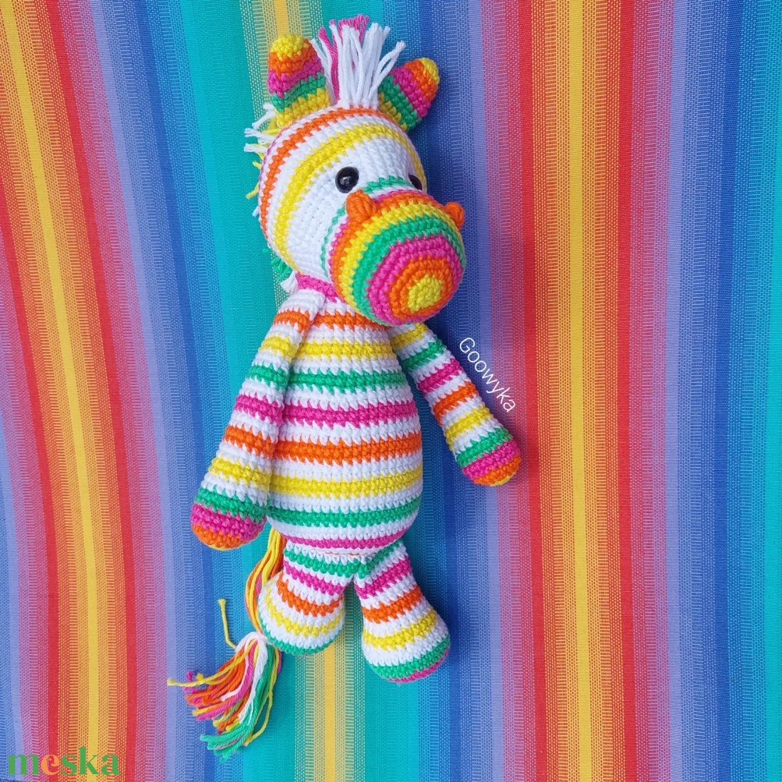 Neon Zebra - játék & sport - plüssállat & játékfigura - ló - Meska.hu Neon Zebra - játék & sport - plüssállat & játékfigura - ló - Meska.hu