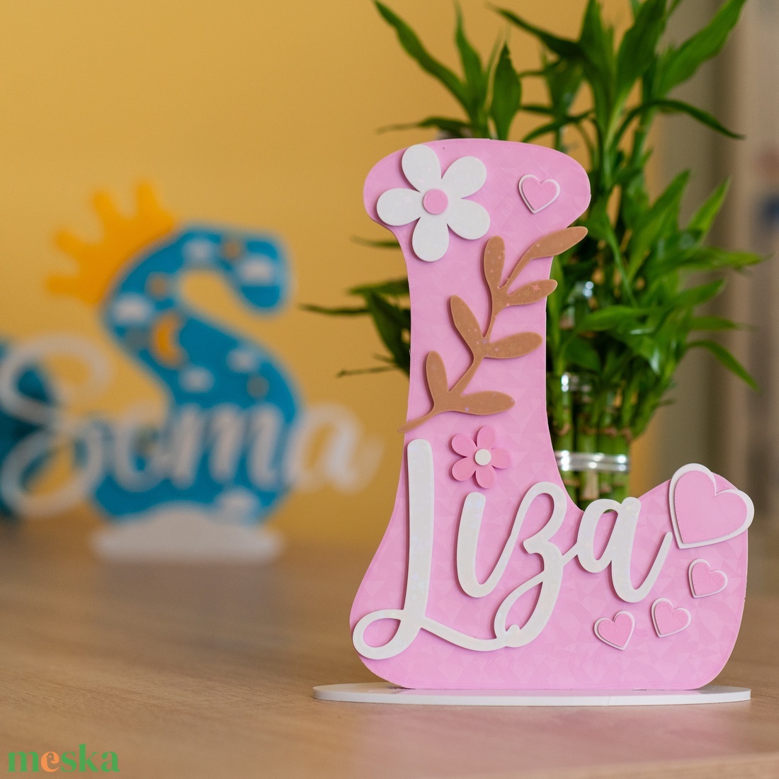 Virágálom � virágos 3D névdekoráció - baba - mama - babaszoba dekoráció - babanév dekoráció - Meska.hu
