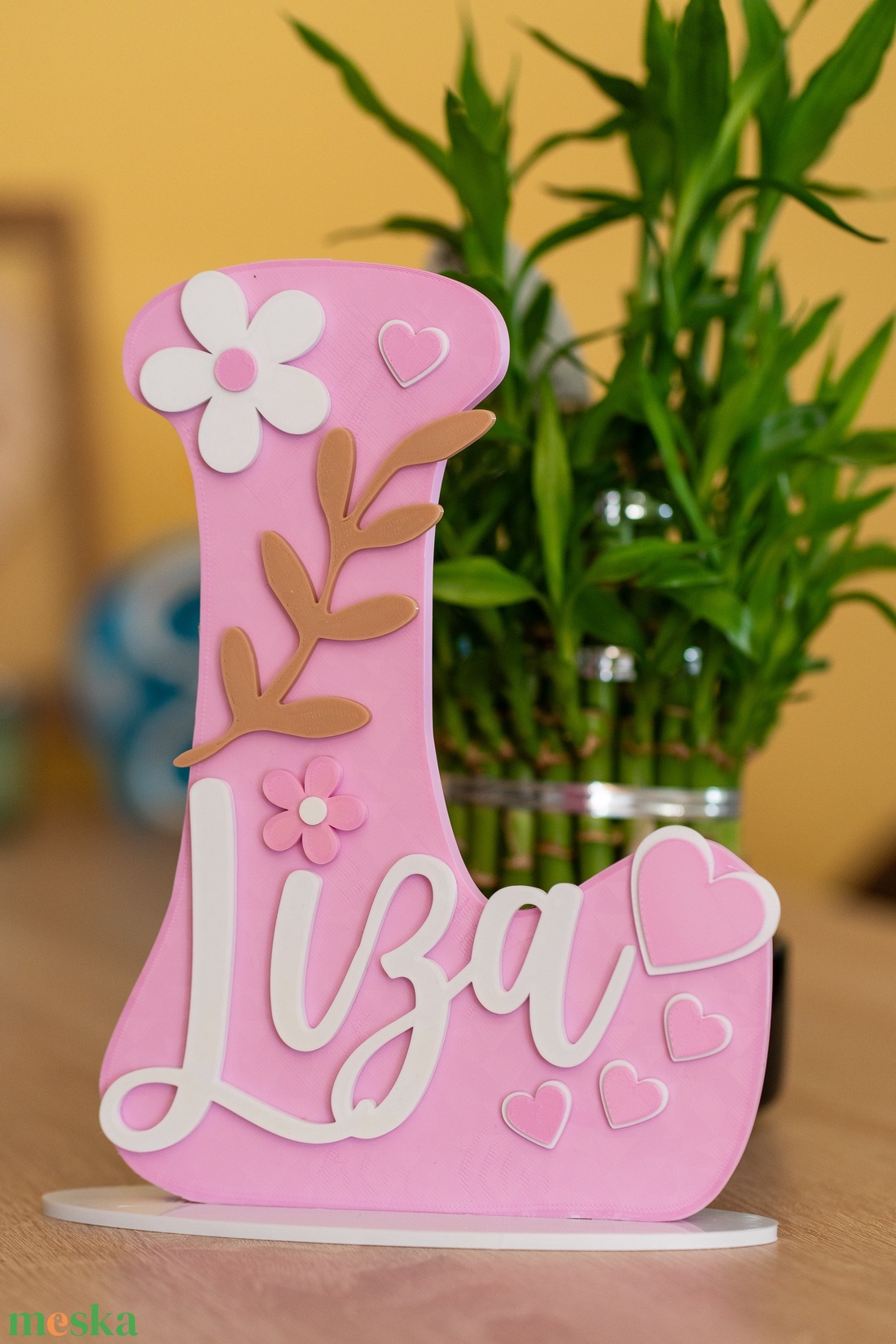 Virágálom � virágos 3D névdekoráció - baba - mama - babaszoba dekoráció - babanév dekoráció - Meska.hu