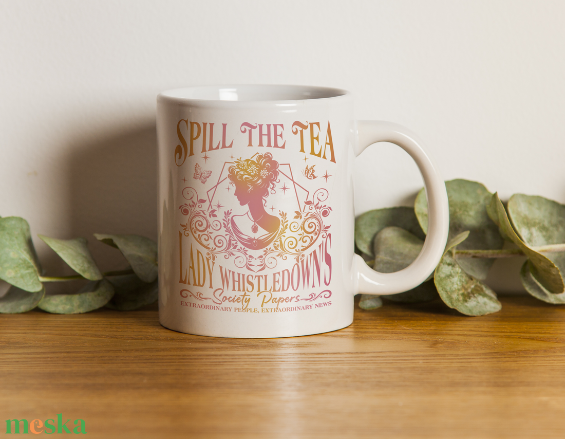 Bridgerton stílusú bögre - otthon & életmód - konyhafelszerelés, tálalás - tálalás - bögre & csésze - Meska.hu