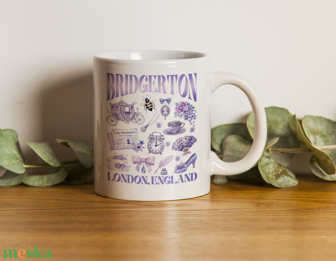 Bridgerton stílusú bögre - otthon & életmód - konyhafelszerelés, tálalás - tálalás - bögre & csésze - Meska.hu