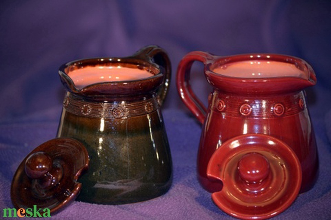 Tejfölös - otthon & életmód - konyhafelszerelés, tálalás - konyhai tárolás - méz & vajtartó - Meska.hu