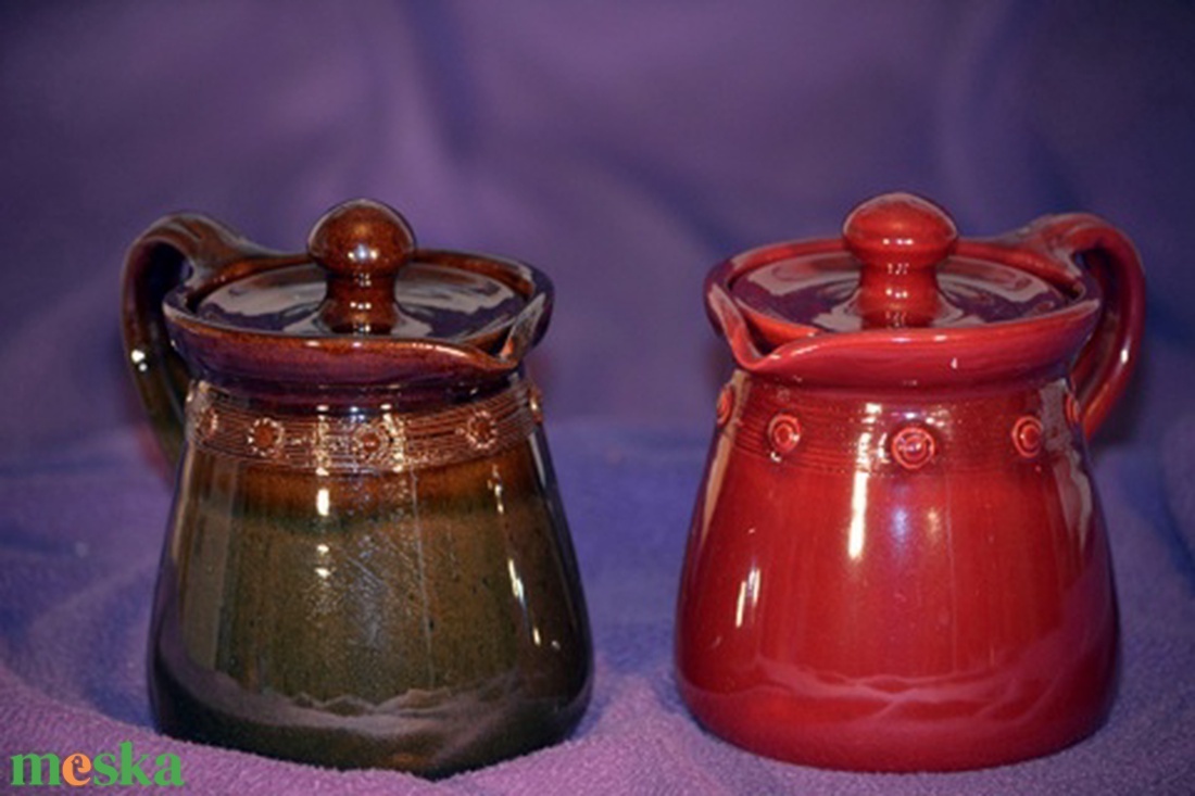 Tejfölös - otthon & életmód - konyhafelszerelés, tálalás - konyhai tárolás - méz & vajtartó - Meska.hu