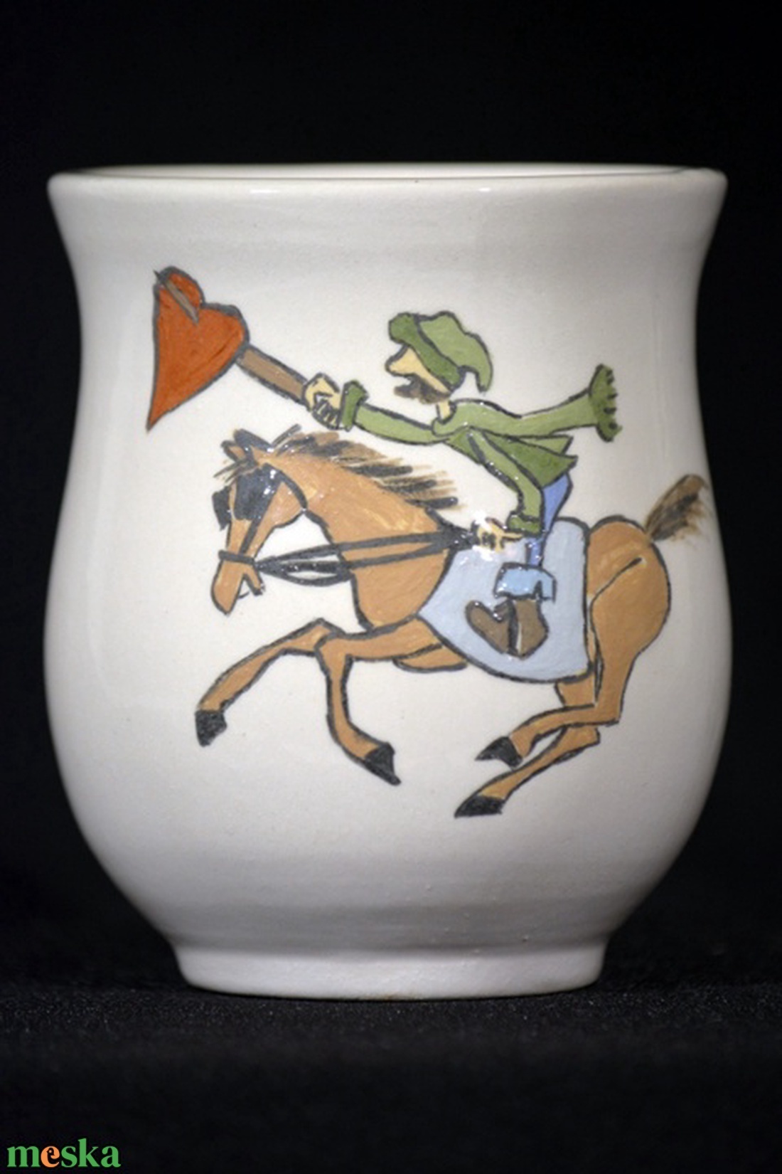 Kézzel festett bögre, lovas - otthon & életmód - konyhafelszerelés, tálalás - tálalás - bögre & csésze - Meska.hu