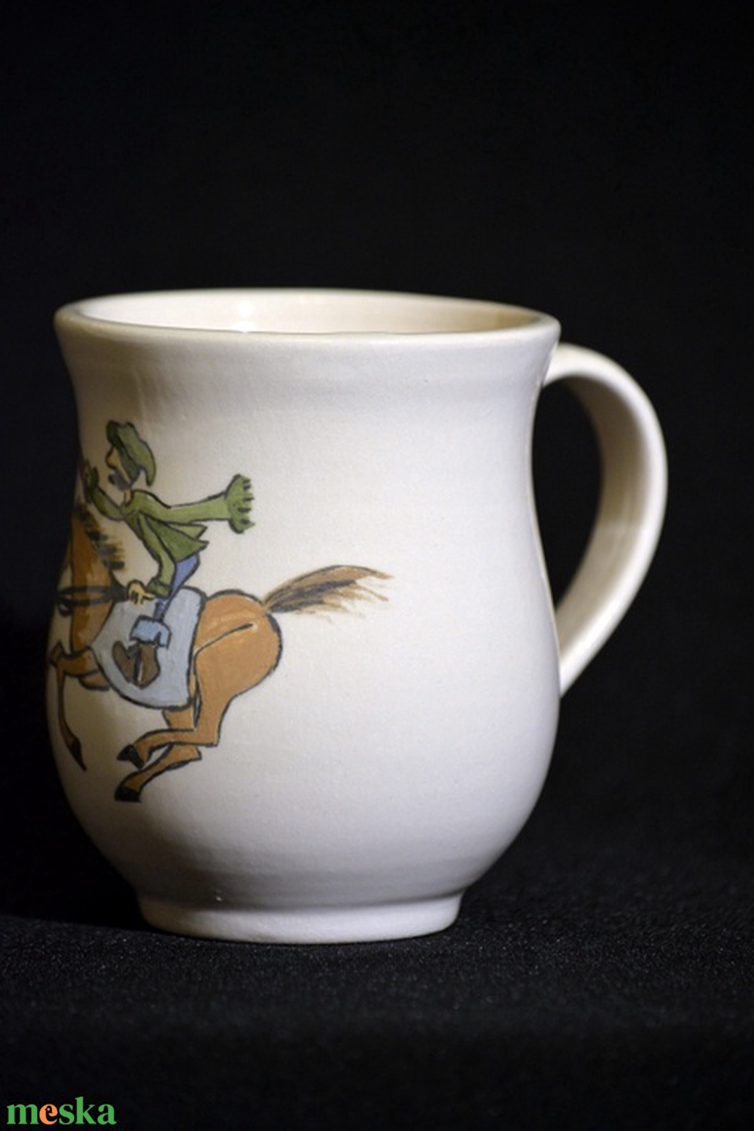 Kézzel festett bögre, lovas - otthon & életmód - konyhafelszerelés, tálalás - tálalás - bögre & csésze - Meska.hu