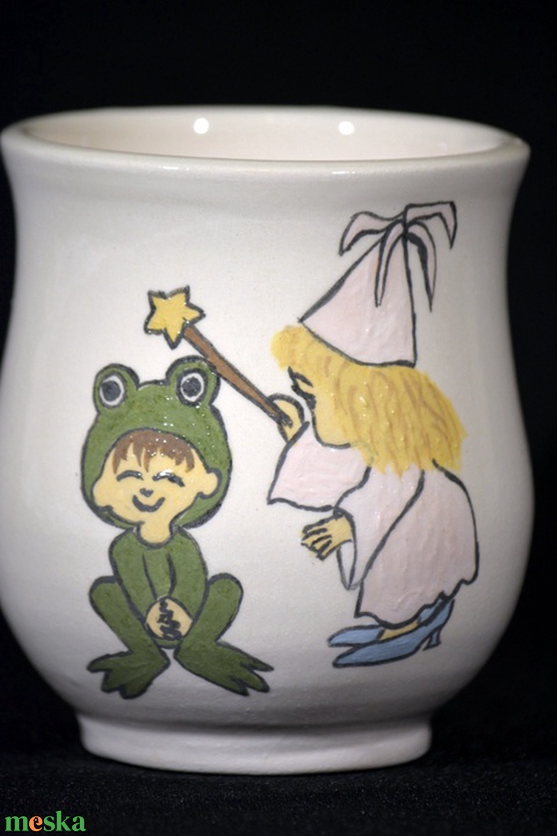 Kézzel festett bögre, békás - otthon & életmód - konyhafelszerelés, tálalás - tálalás - bögre & csésze - Meska.hu