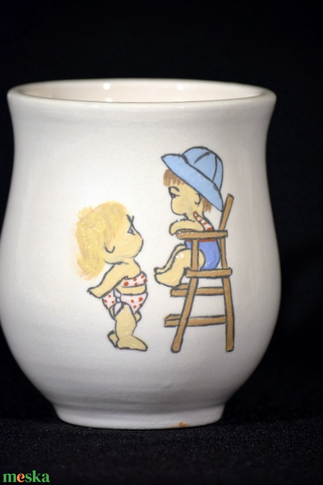 Kézzel festett bögre, strandolós - otthon & életmód - konyhafelszerelés, tálalás - tálalás - bögre & csésze - Meska.hu