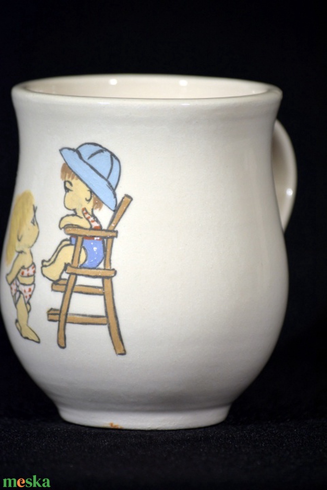 Kézzel festett bögre, strandolós - otthon & életmód - konyhafelszerelés, tálalás - tálalás - bögre & csésze - Meska.hu