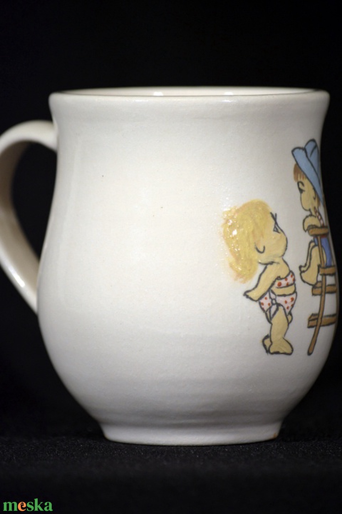 Kézzel festett bögre, strandolós - otthon & életmód - konyhafelszerelés, tálalás - tálalás - bögre & csésze - Meska.hu