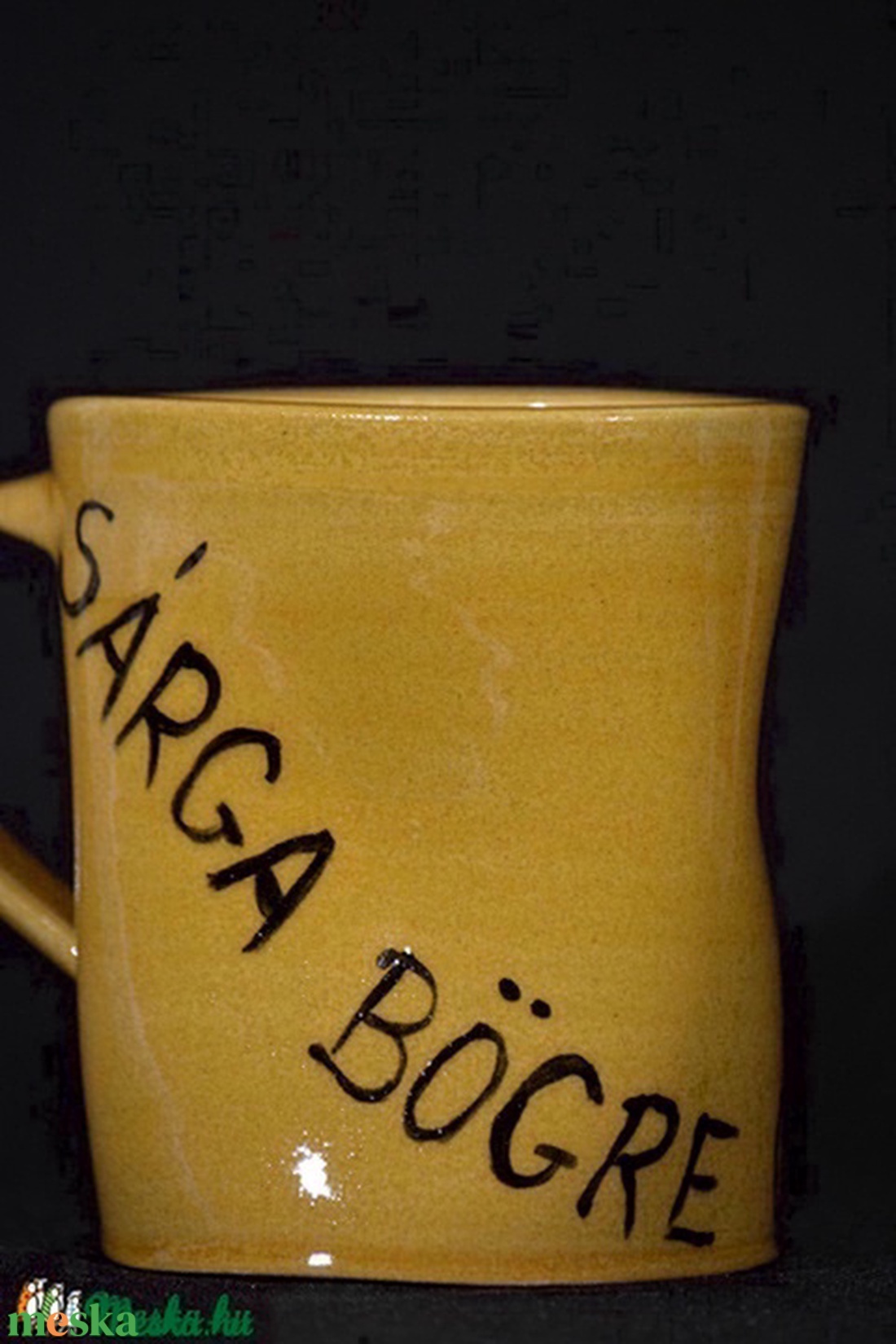 Sárga bögre, görbe bögre - otthon & életmód - konyhafelszerelés, tálalás - tálalás - bögre & csésze - Meska.hu