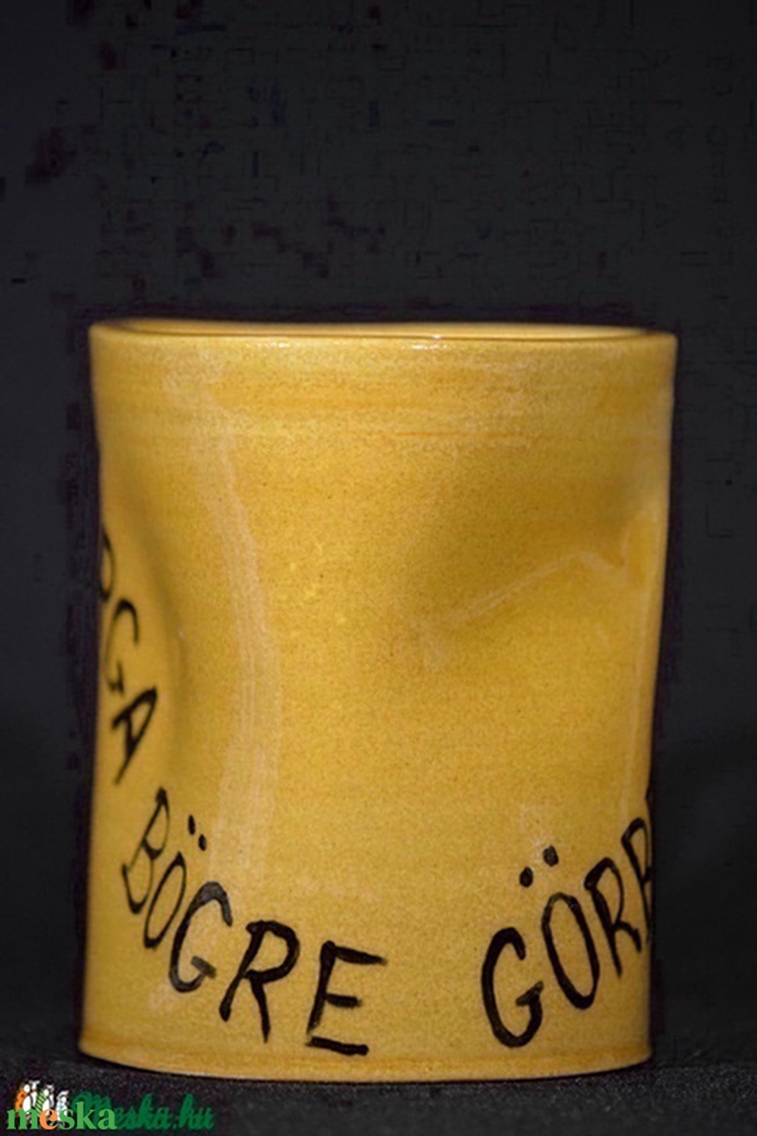 Sárga bögre, görbe bögre - otthon & életmód - konyhafelszerelés, tálalás - tálalás - bögre & csésze - Meska.hu