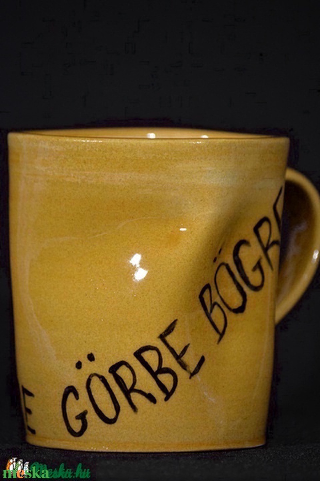 Sárga bögre, görbe bögre - otthon & életmód - konyhafelszerelés, tálalás - tálalás - bögre & csésze - Meska.hu