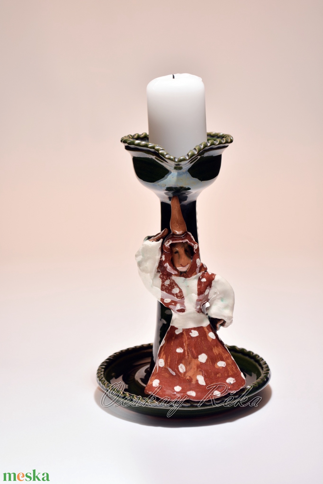 Gyertyatartó lánnyal - esküvő - dekoráció - gyertya & gyertyatartó - Meska.hu