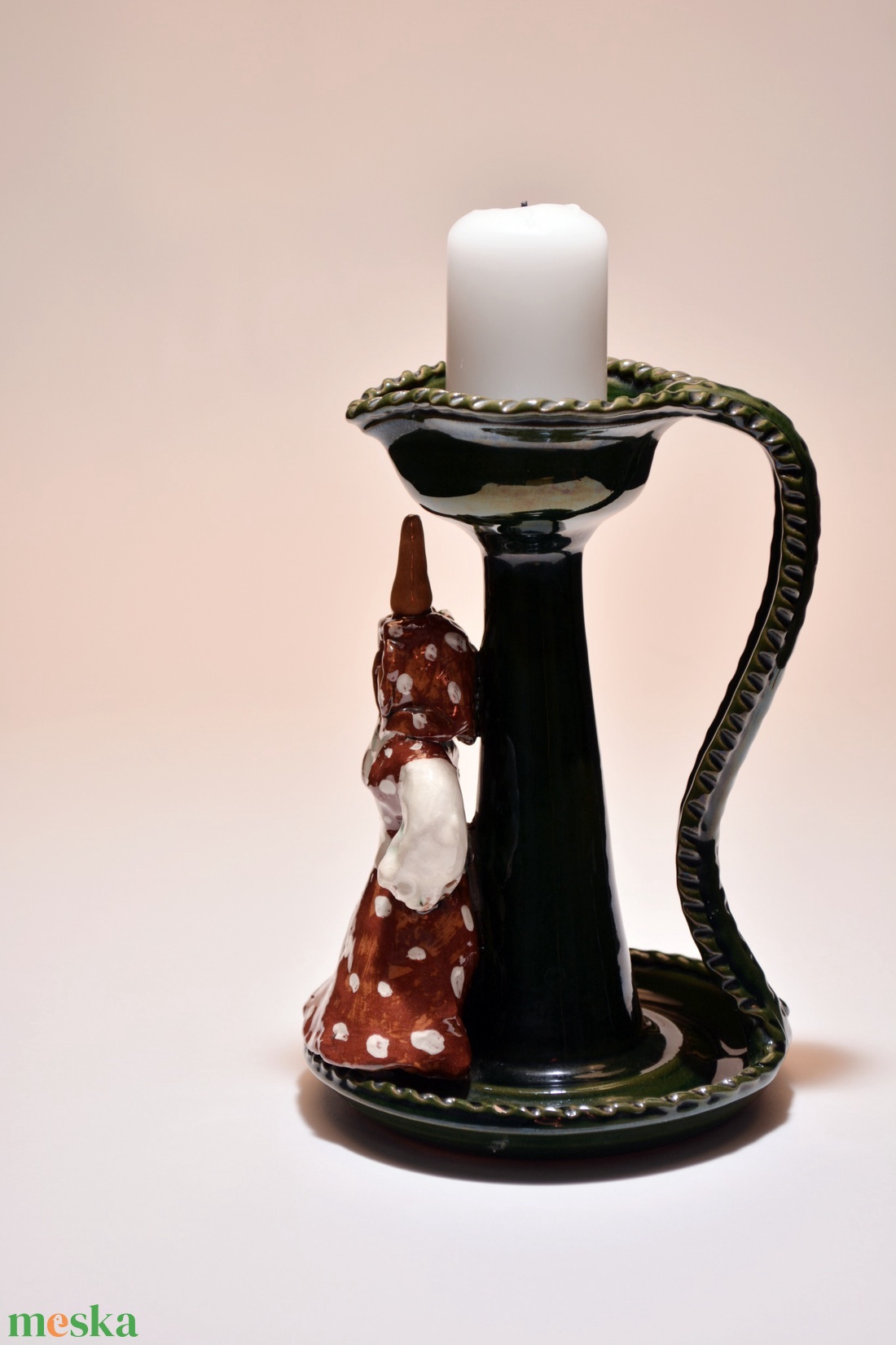 Gyertyatartó lánnyal - esküvő - dekoráció - gyertya & gyertyatartó - Meska.hu