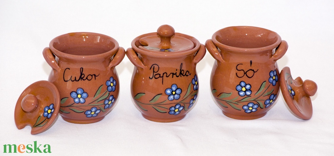 Fűszertartó készlet 3 db-os - otthon & életmód - konyhafelszerelés, tálalás - konyhai tárolás - fűszertartó - Meska.hu